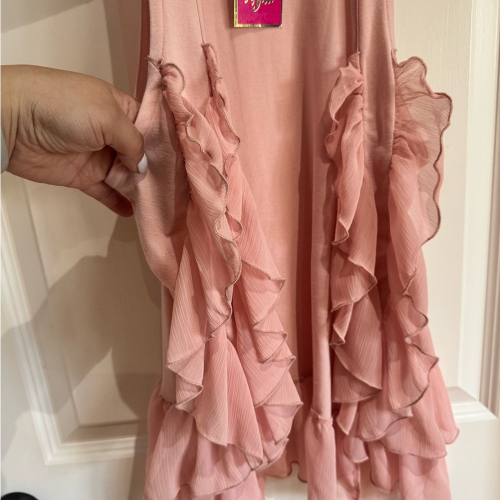 Pink Ruffled Vest